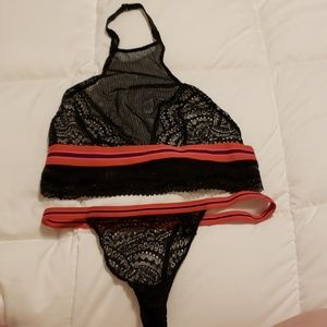 Victoria's secret lace halter and V- string set